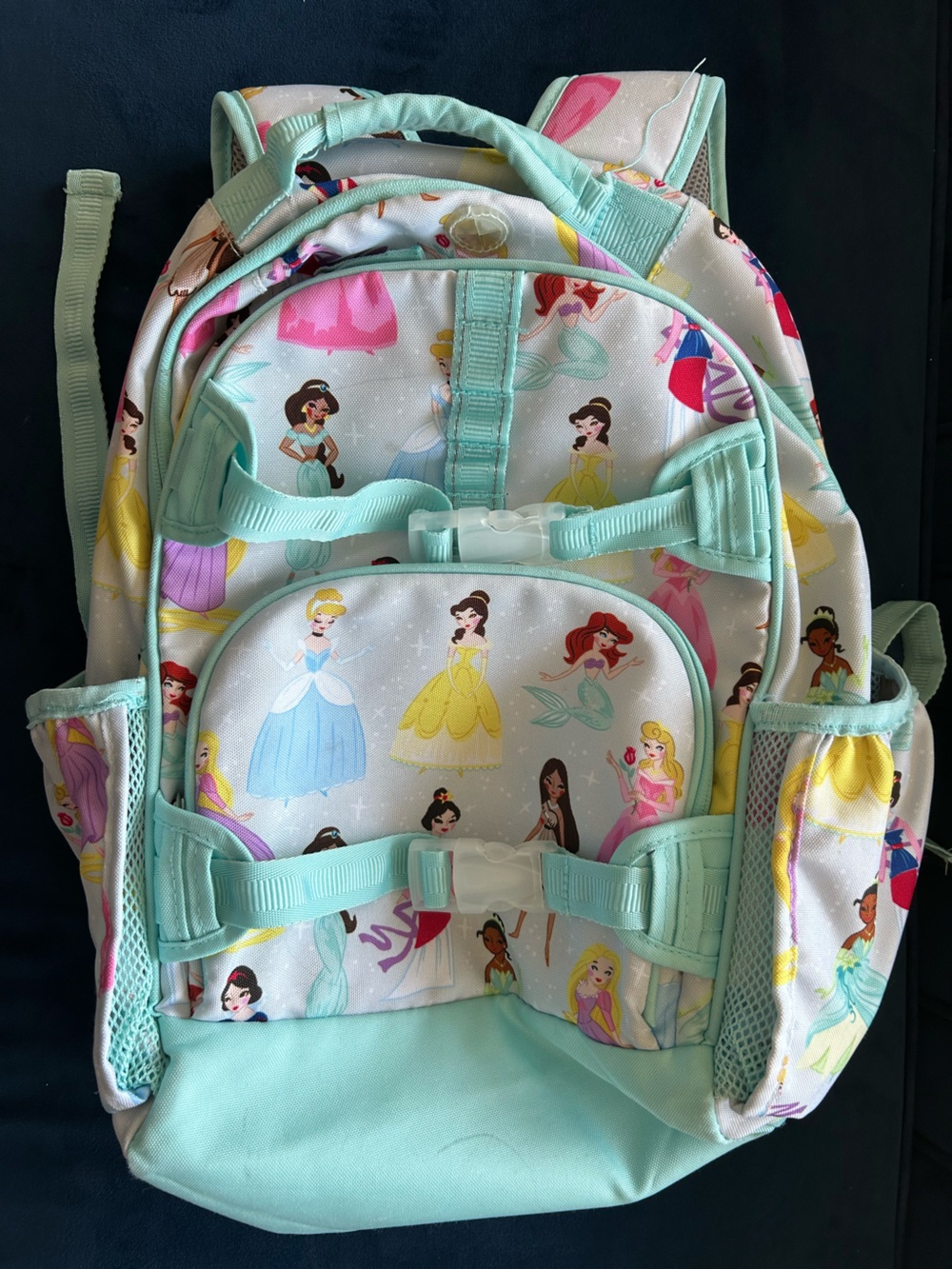 Disney Girls Mint Princess Backpack and Lunchbox Set - Picture 2 of 7